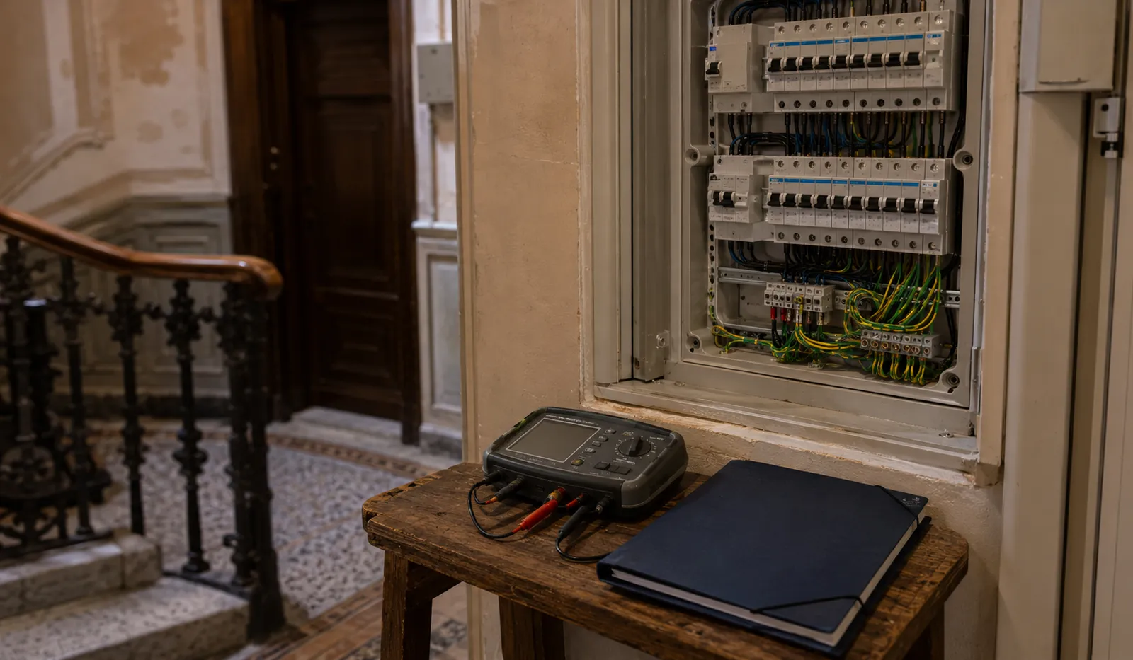 Electricista boletin electrico Ciutat Vella con cuadro revisado y documentación BRIE CIE preparada