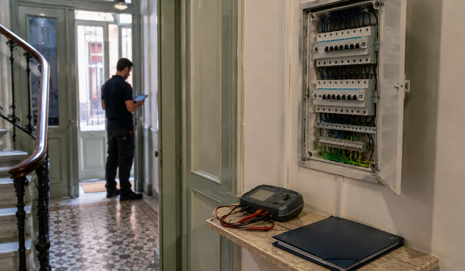 Electricista boletin electrico Sant Andreu con cuadro comprobado y documentación BRIE CIE