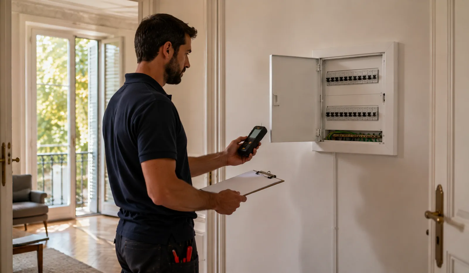 Boletín eléctrico en Sarrià Sant Gervasi tras comprobación final de cuadro y toma de tierra