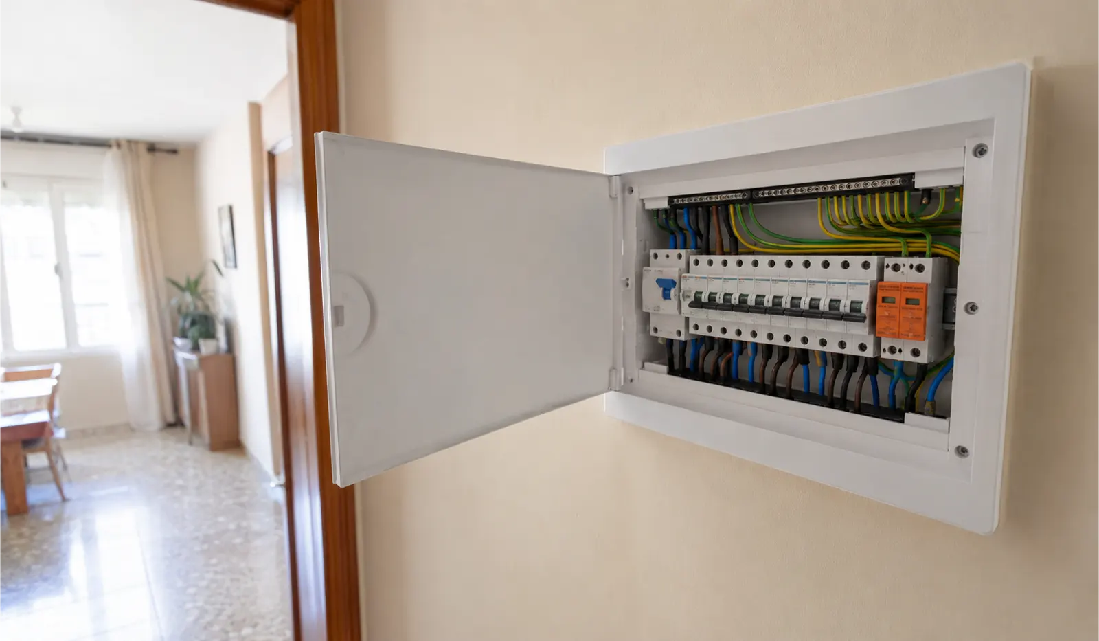 Cuadro eléctrico con diferencial y magnetotérmicos instalado en Badalona