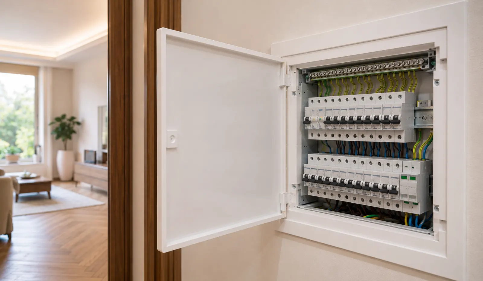 Cuadro eléctrico residencial con diferenciales, protecciones y módulos de control en Sarrià-Sant Gervasi