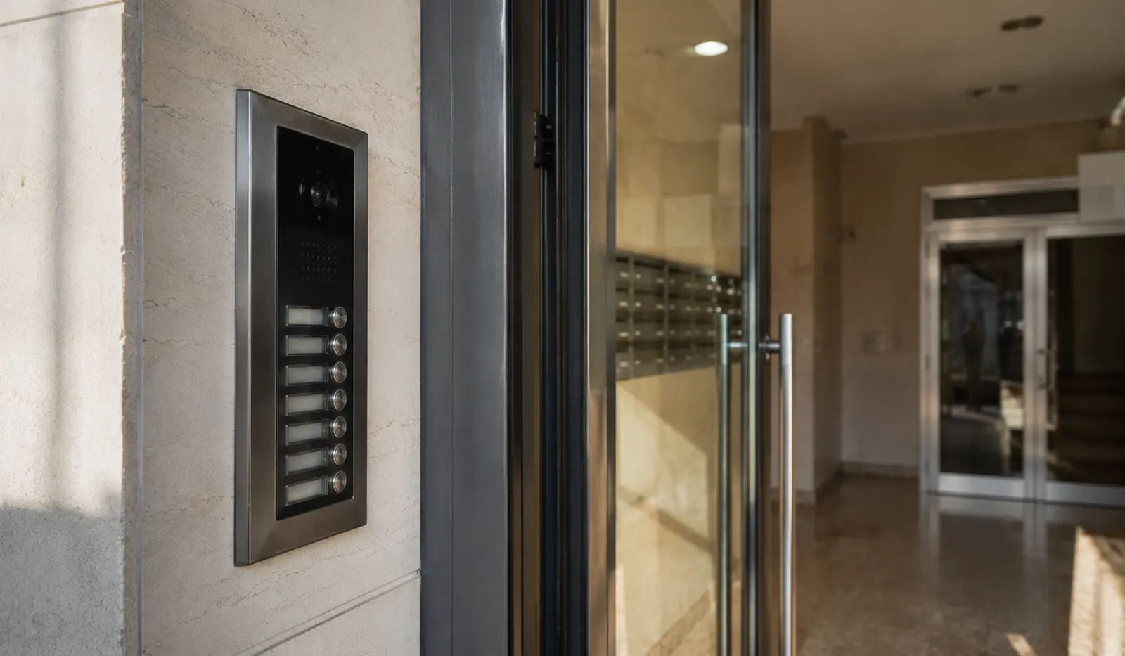 Videoporteros Hospitalet de Llobregat: placa terminada en un edificio