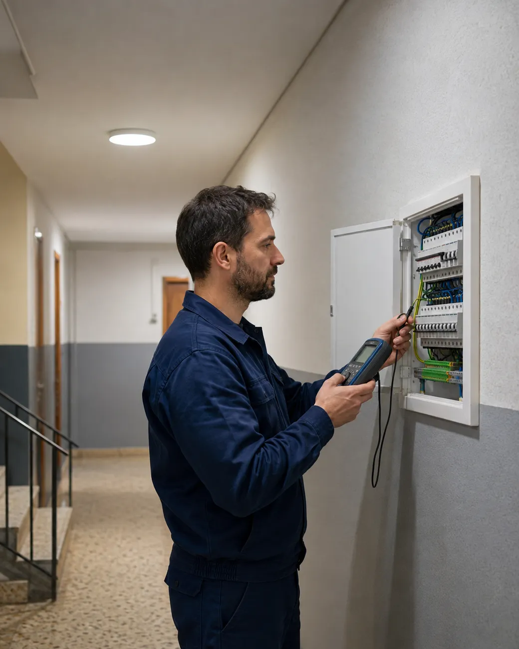 Boletín eléctrico en Sant Martí con revisión de cuadro y toma de tierra